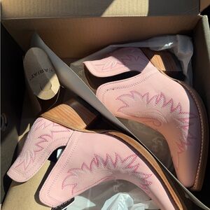 Ariat Women's Pink Embroidered Heeled Boots